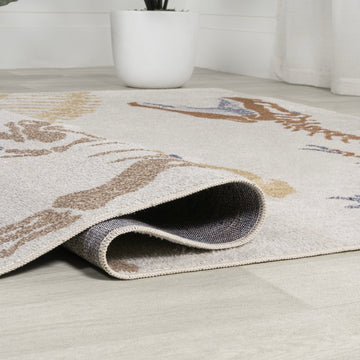 Kingdarr T-rex Modern Kids Machine-washable Area Rug